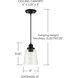 Fallon 1 Light 6 inch Matte Black Pendant Ceiling Light