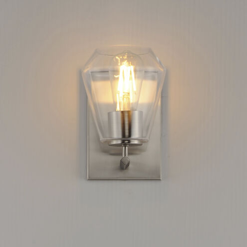 Geode Wall Sconce Wall Light in Satin Nickel