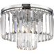 Palacial 1 Light 12 inch Polished Chrome Semi Flush Mount Ceiling Light