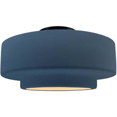 Radiance 1 Light 16.5 inch Midnight Sky and Matte Black Semi Flush Ceiling Light