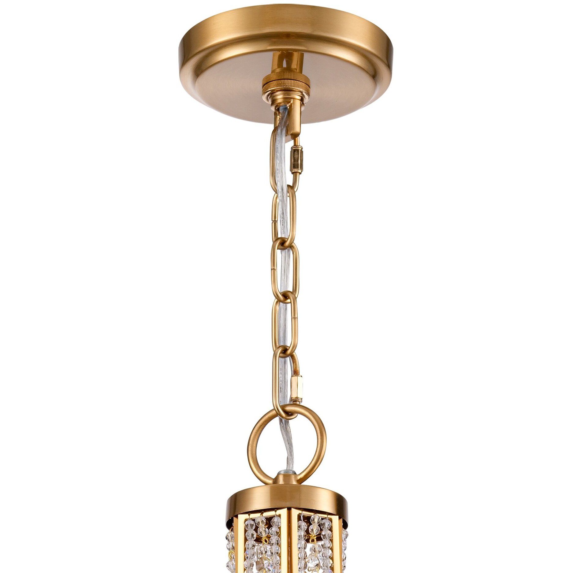 Anastasia 6 Light 23 inch Lacquered Gold Chandelier Ceiling Light