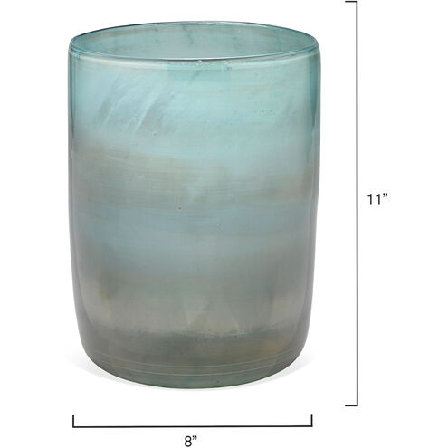 Vapor 11 X 8 inch Vase in Metallic Aqua