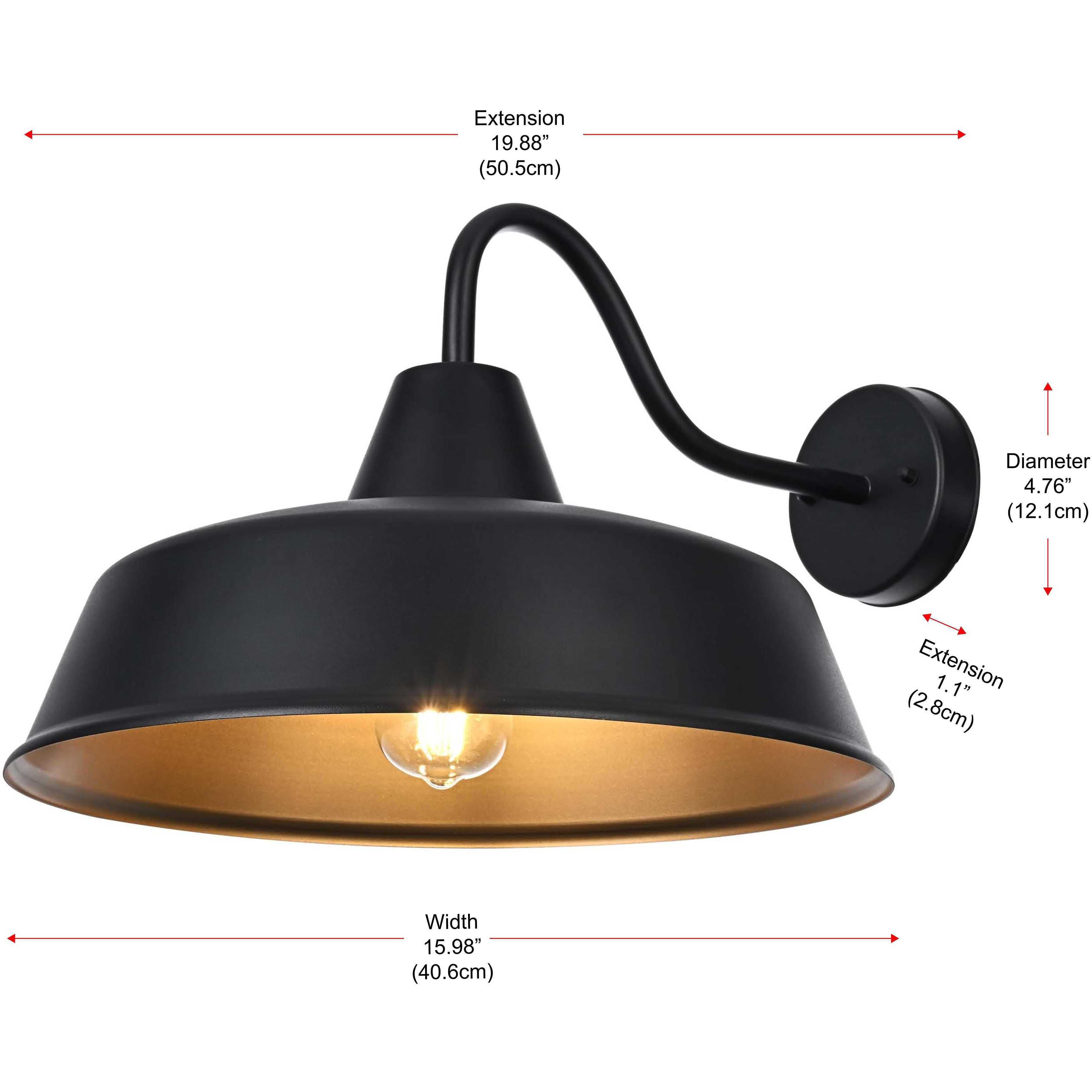 Tinsley 1 Light 12 inch Black Outdoor Wall Sconce