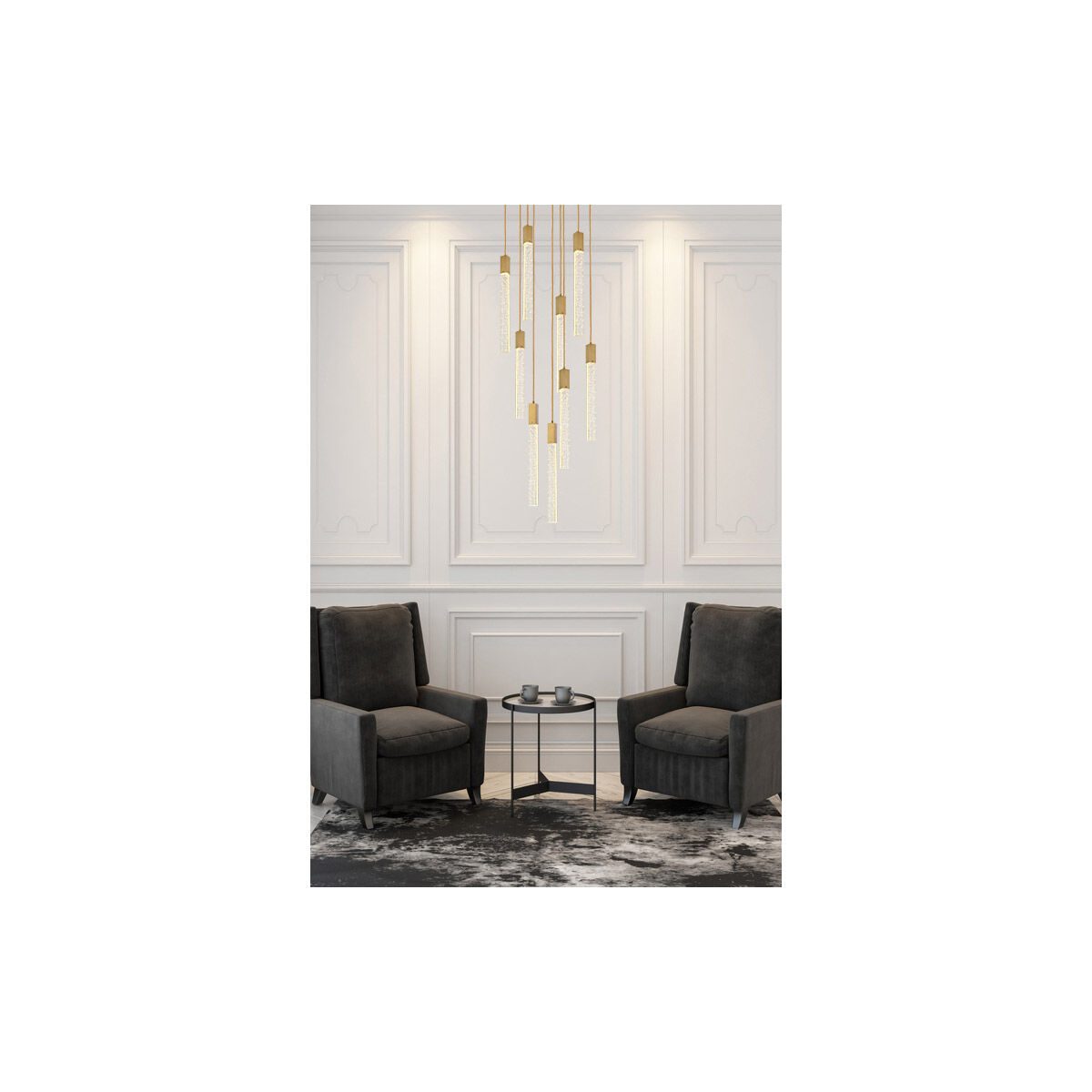 Weston 9 Light 24 inch Satin Gold Pendant Ceiling Light