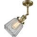 Franklin Restoration Chatham 1 Light 6 inch Antique Brass Sconce Wall Light in Incandescent, Clear Glass, Franklin Restoration