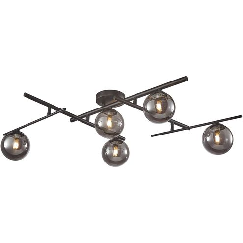 Modena LED 34.5 inch Black Semi-Flush Mount Ceiling Light