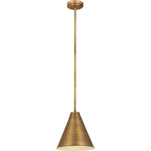 Eaton 1 Light 12 inch Rubbed Brass Pendant Ceiling Light