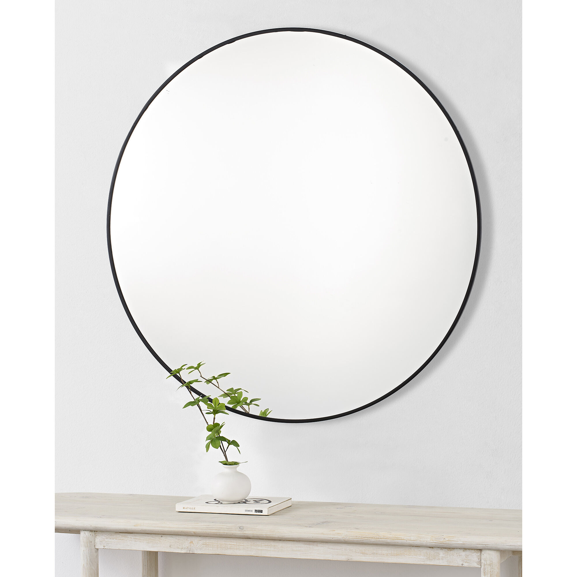 Posadas 36 X 36 inch Matte Black and Clear Mirror