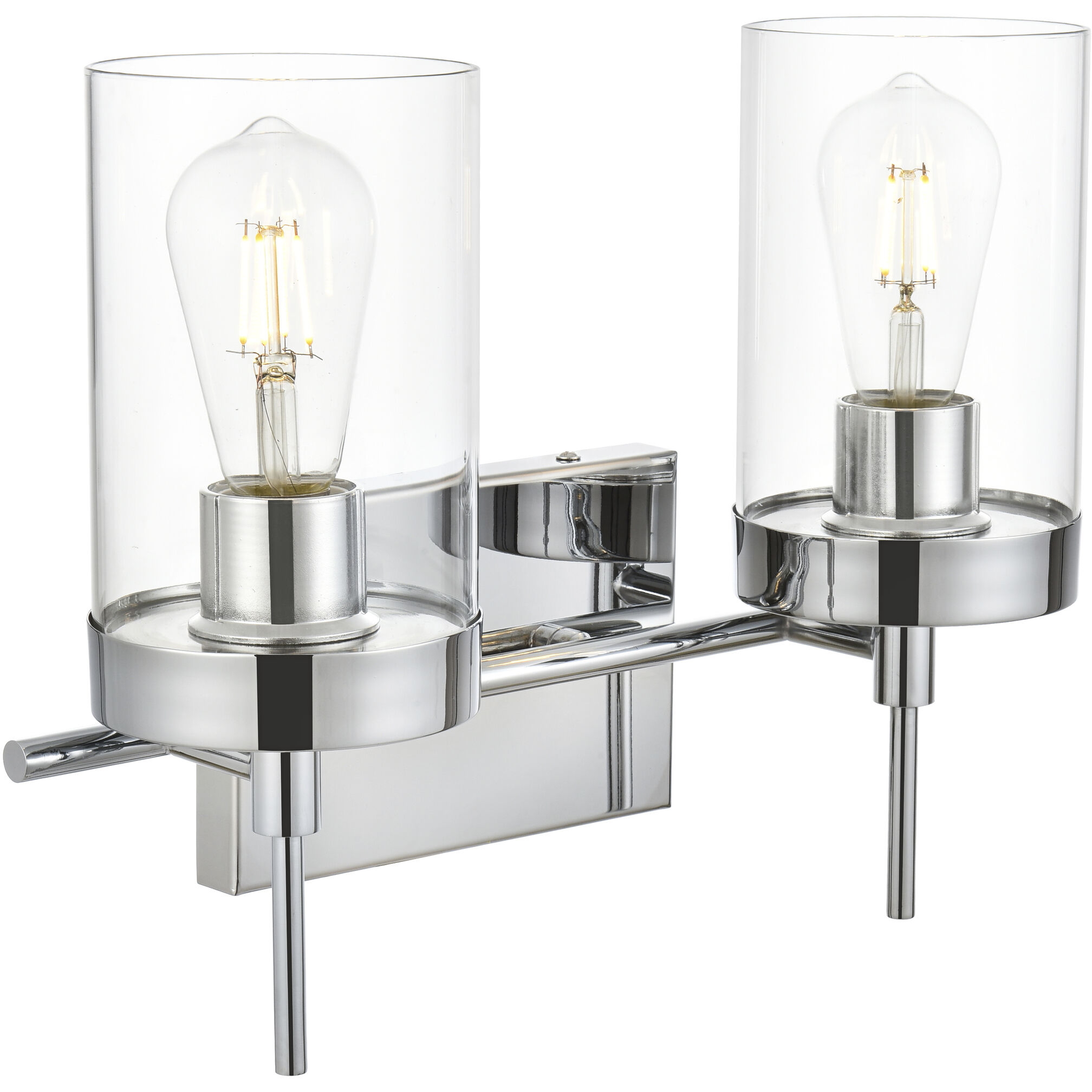 Benny 2 Light 14 inch Chrome Bath Sconce Wall Light