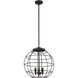 Lake Placid 3 Light 16 inch Matte Black Pendant Ceiling Light