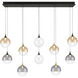 Iissa 10 Light 15.5 inch Gold and Black Chandelier Ceiling Light in Mixed
