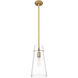 Kira 1 Light 6.5 inch Modern Gold Pendant Ceiling Light