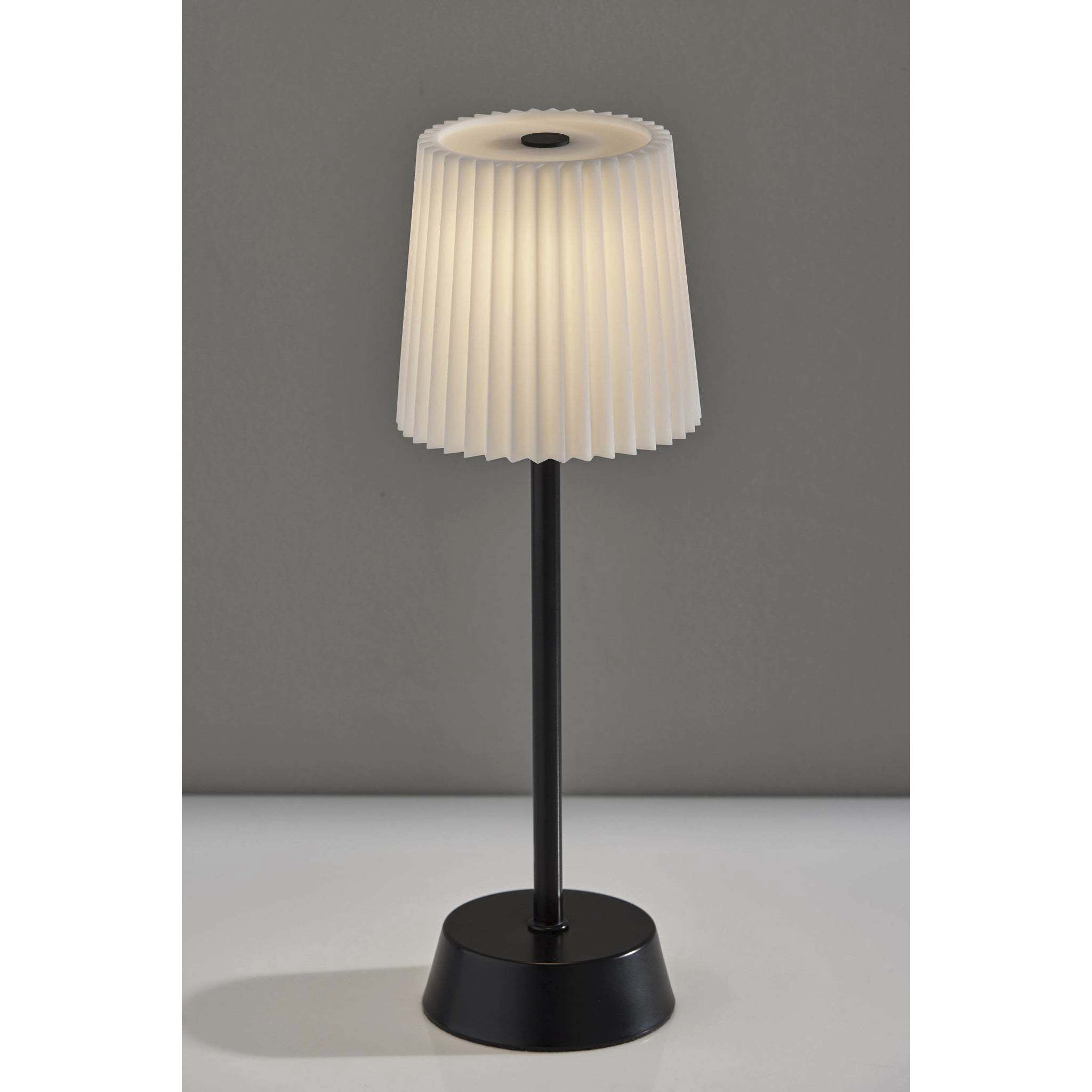 Bobby 14 inch 1.50 watt Black LED Cordless Table Lamp Portable Light