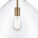 Newton Bell 1 Light 18 inch Brushed Brass Pendant Ceiling Light