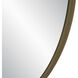 Hudson 39.75 X 20 inch Antique Brushed Brass Wall Mirror