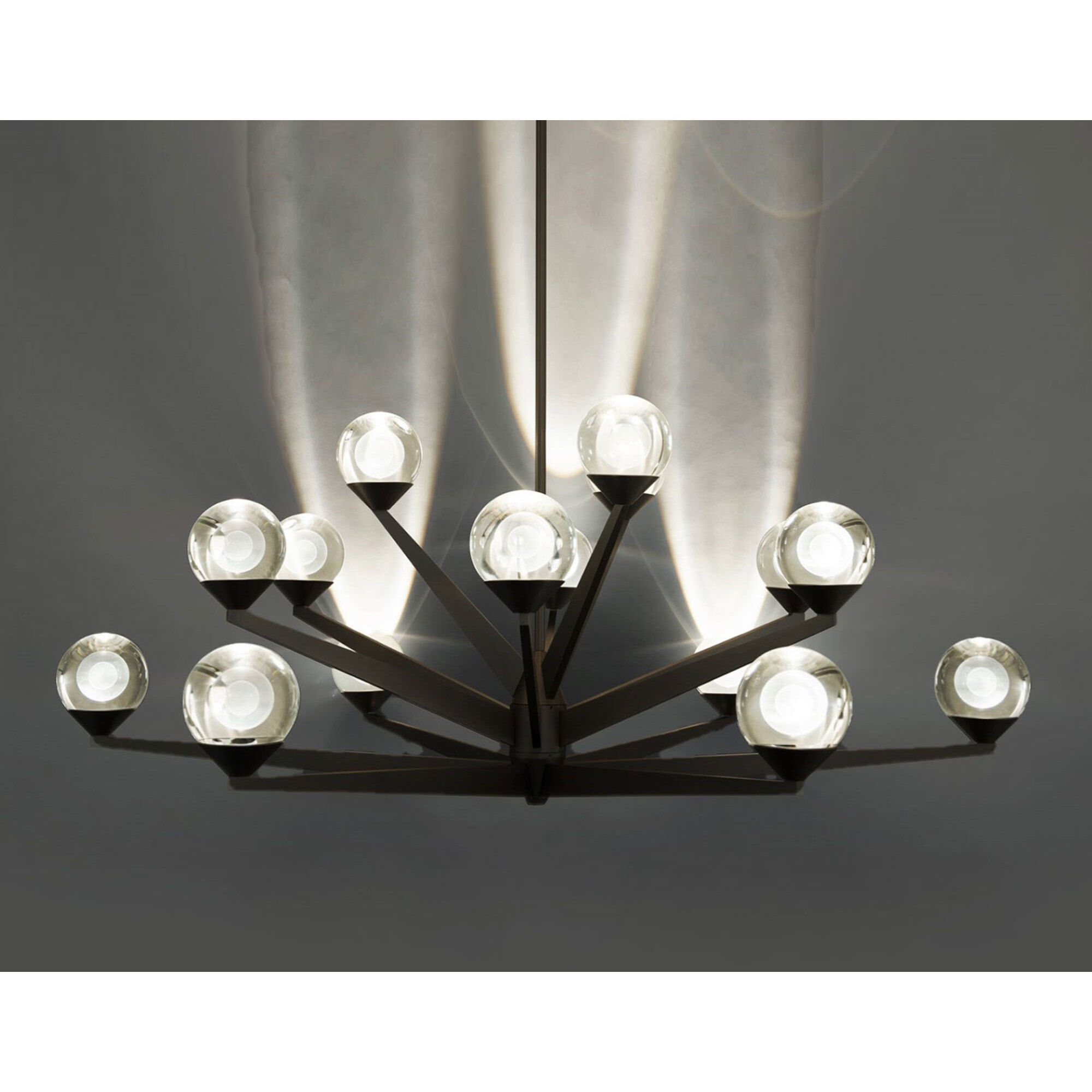 Double Bubble 15 Light 42 inch Black Chandelier Ceiling Light