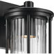 Barras 1 Light 16 inch Black Outdoor Wall Sconce
