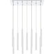 Forest LED 9.75 inch Chrome Chandelier Ceiling Light in 11, 29, Matte White Steel