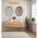 Glacier 5 Light 36.75 inch Modern Gold Vanity Wall Light