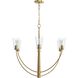 Jheni 6 Light 30 inch Brushed Gold Chandelier Ceiling Light