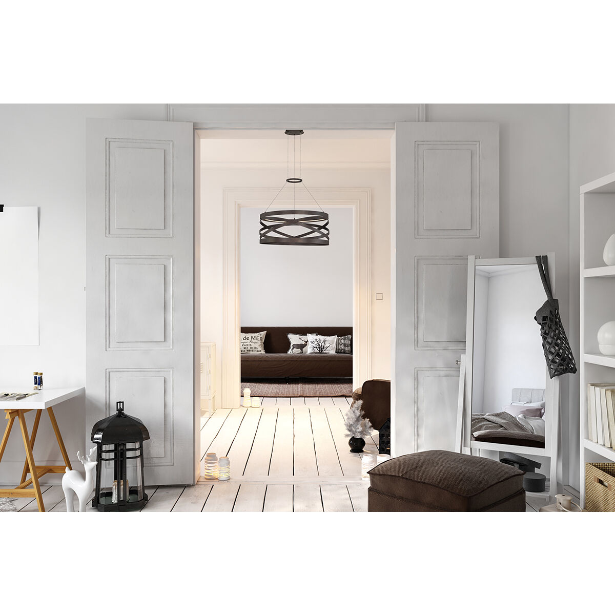 Avita LED 12 inch Oil Rubbed Bronze Pendant Ceiling Light, Small