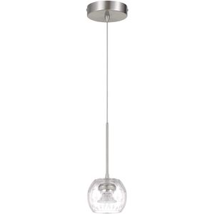 Ithaca LED 5 inch Brushed Steel Pendant Ceiling Light