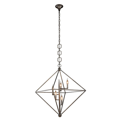 Nora 5 Light 30 inch Aged Iron Pendant Ceiling Light, Urban Classic