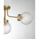 Coral 4 Light 27 inch Warm Brass Semi-Flush Ceiling Light