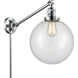 X-Large Beacon 18 inch 3.5 watt Polished Chrome Swing Arm Wall Light in Clear Glass, Franklin Restoration