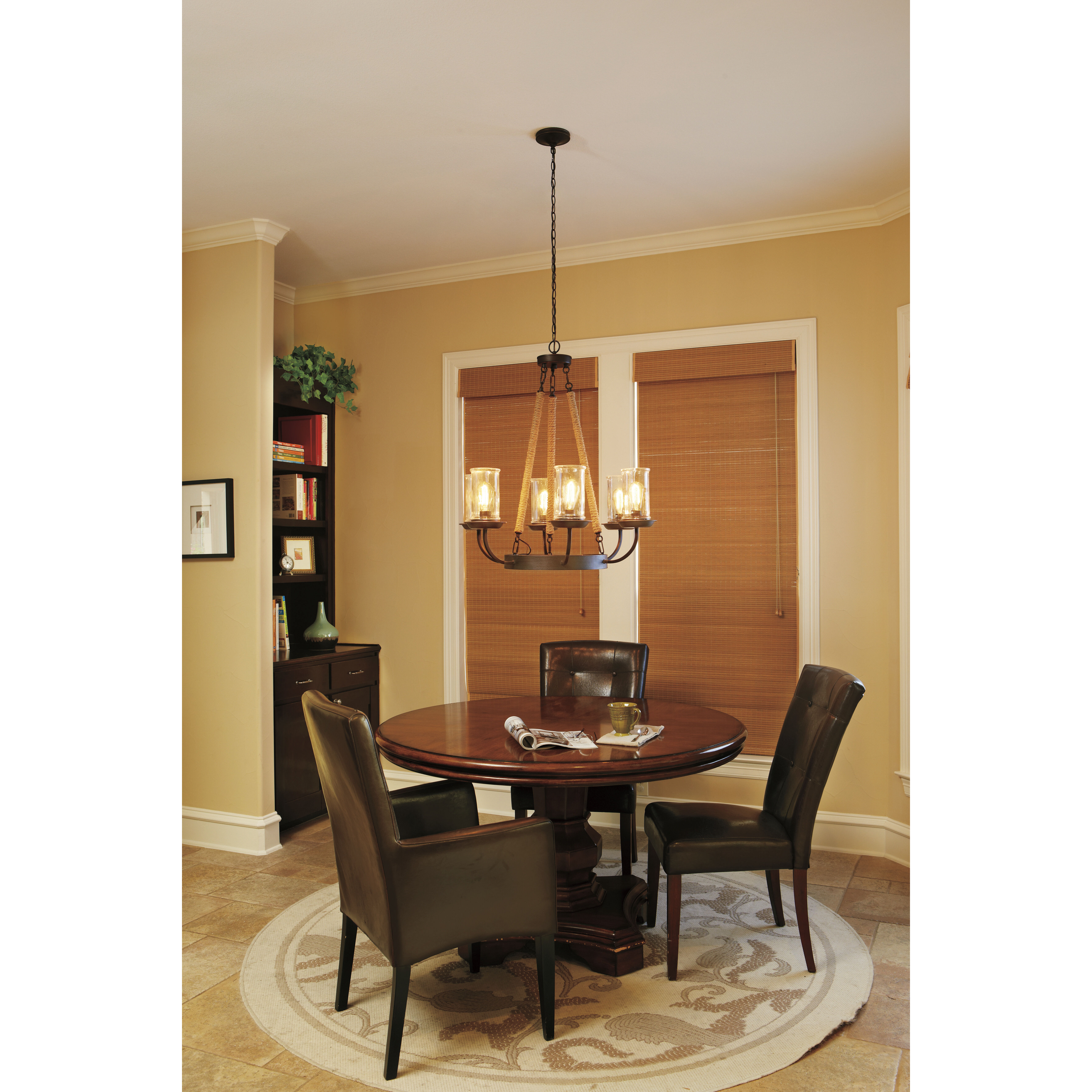 Thornton 6 Light 30.88 inch Aged Bronze Brushed Chandelier Ceiling Light