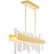 Guadiana LED 39 inch Satin Gold Island/Pool Table Light Ceiling Light