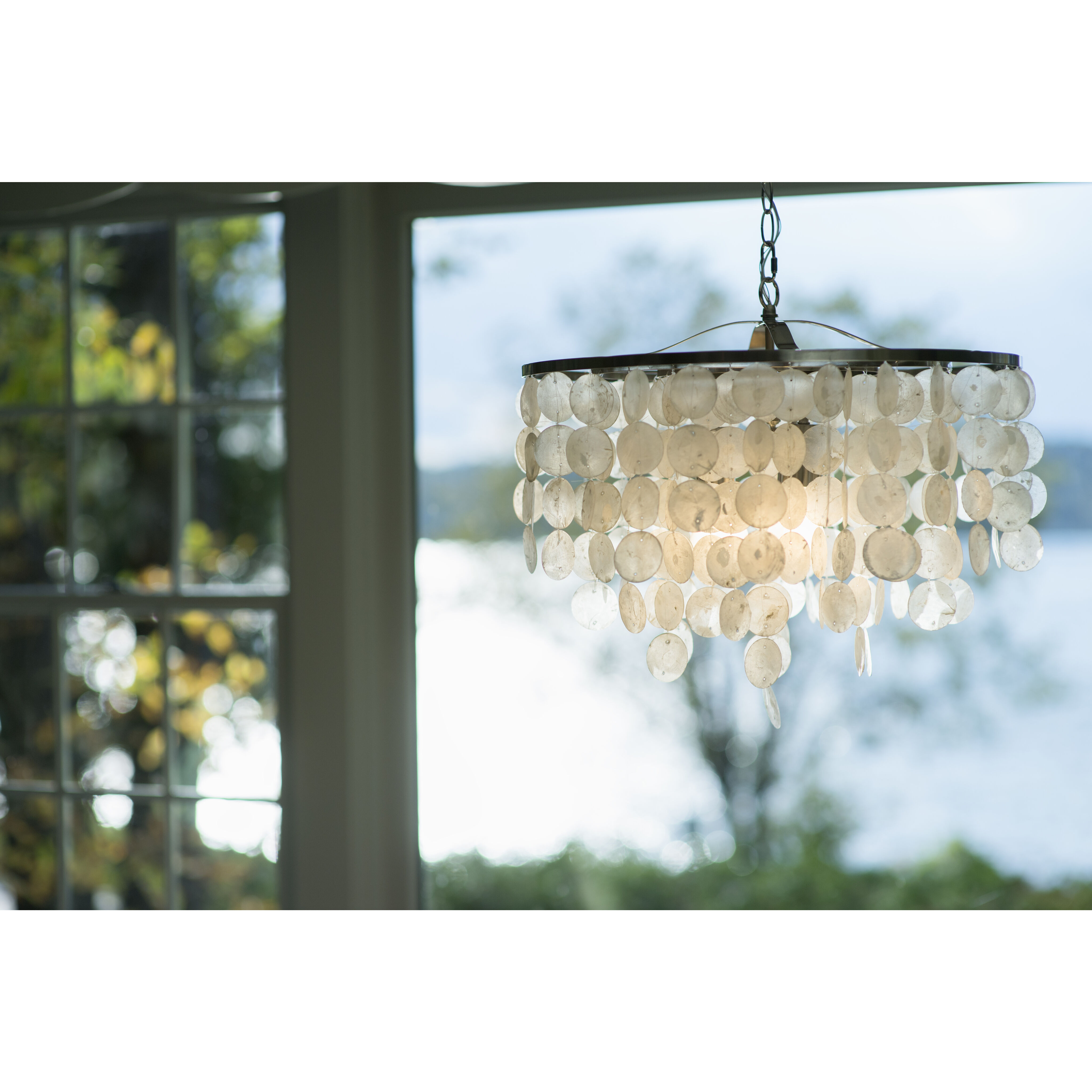 Elsa LED 19.75 inch Satin Nickel Pendant Ceiling Light