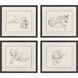 Antique Dog Sketch Beige and Neutral Framed Art