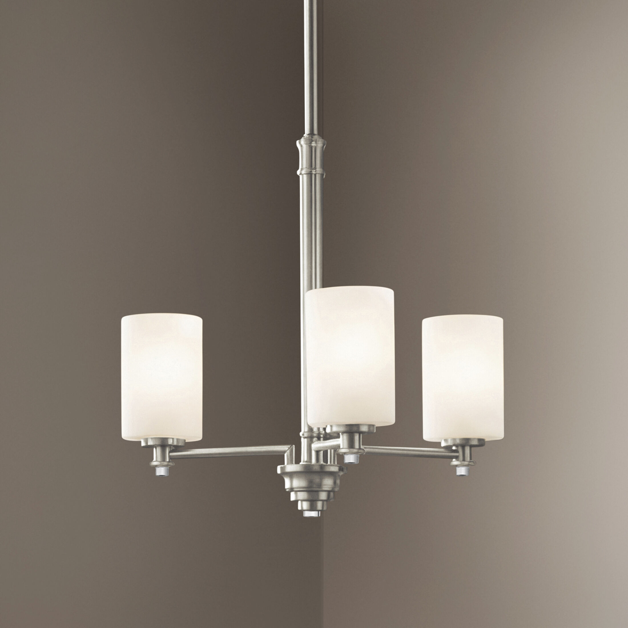 Joelson 3 Light 20 inch Brushed Nickel Chandelier 1 Tier Small Ceiling Light in Incandescent, 1 Tier Small