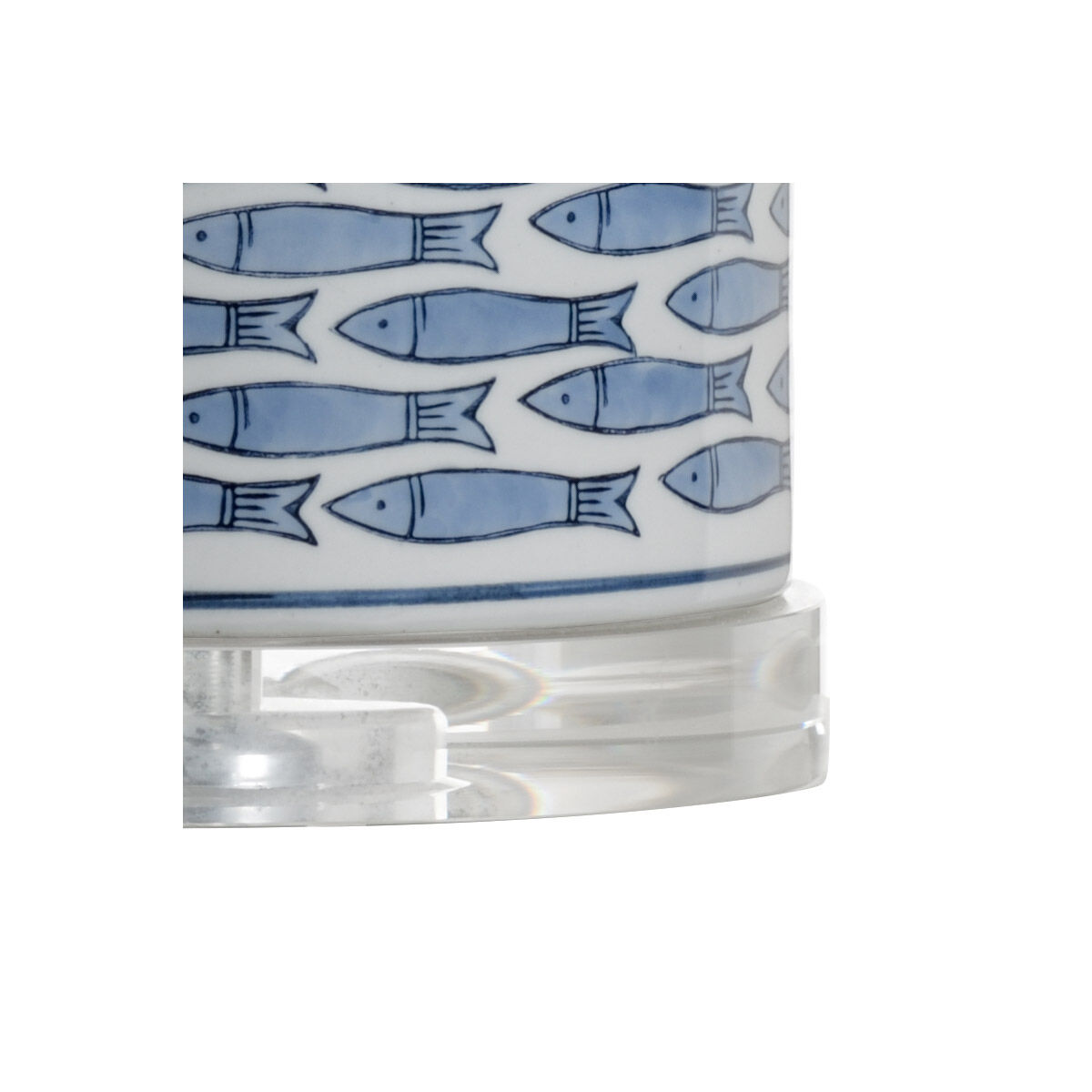 Wildwood 27 inch 100 watt Blue/White Glaze Table Lamp Portable Light