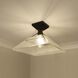 Kepler 1 Light 14 inch Matte Black Semi-Flush Mount Ceiling Light