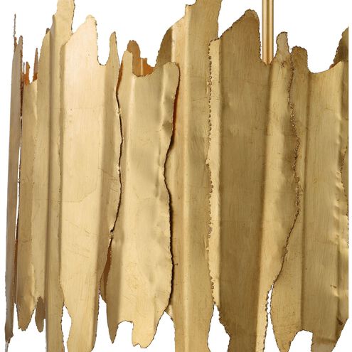 Golden 8 Light 18 inch Gold Leaf Pendant Ceiling Light