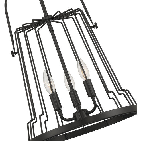 Alba 3 Light 14 inch Matte Black Pendant Ceiling Light
