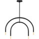 Drew & Jonathan Hadden 4 Light 22 inch Midnight Black Chandelier Ceiling Light