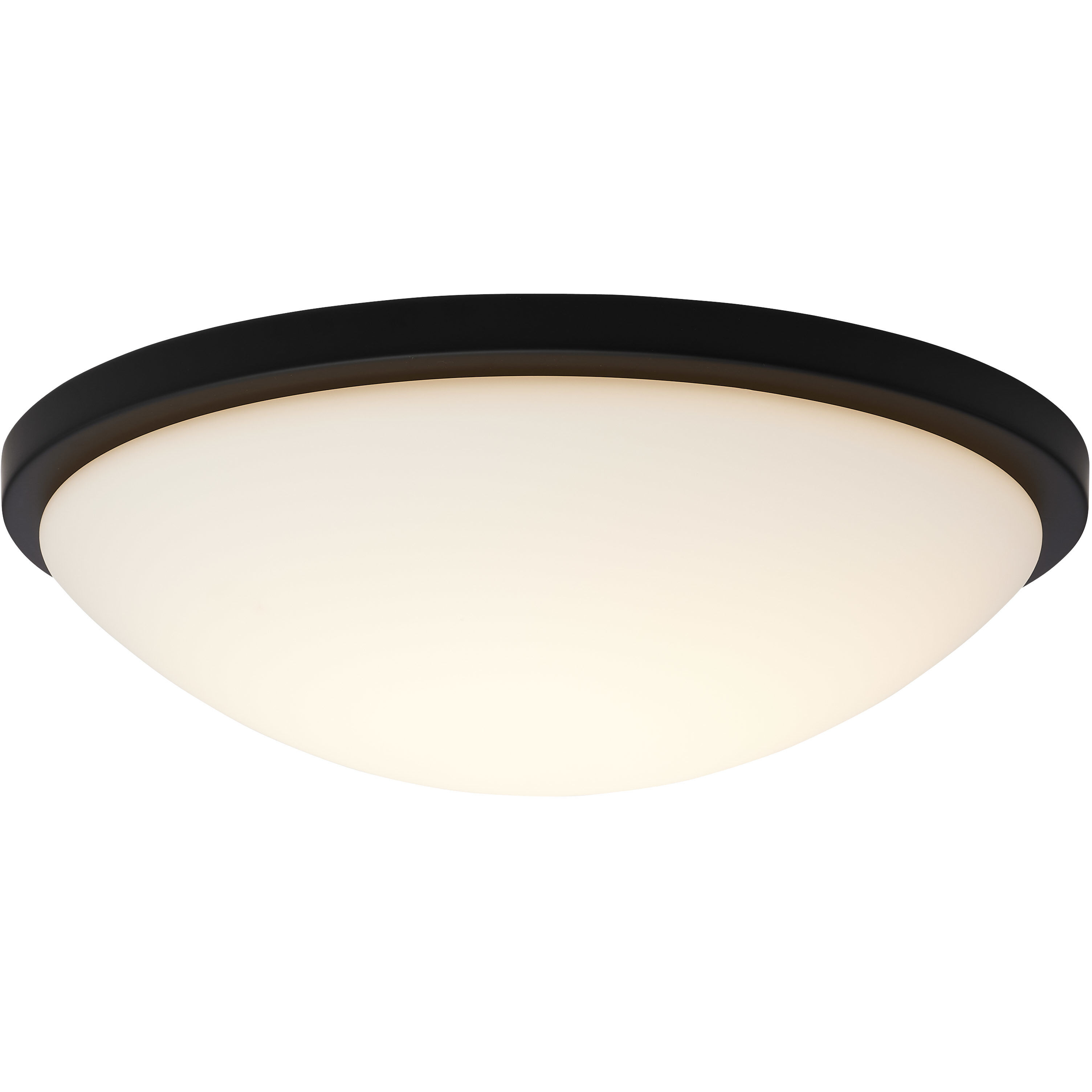 Button LED 17 inch Matte Black LED Flush Mount Ceiling Light