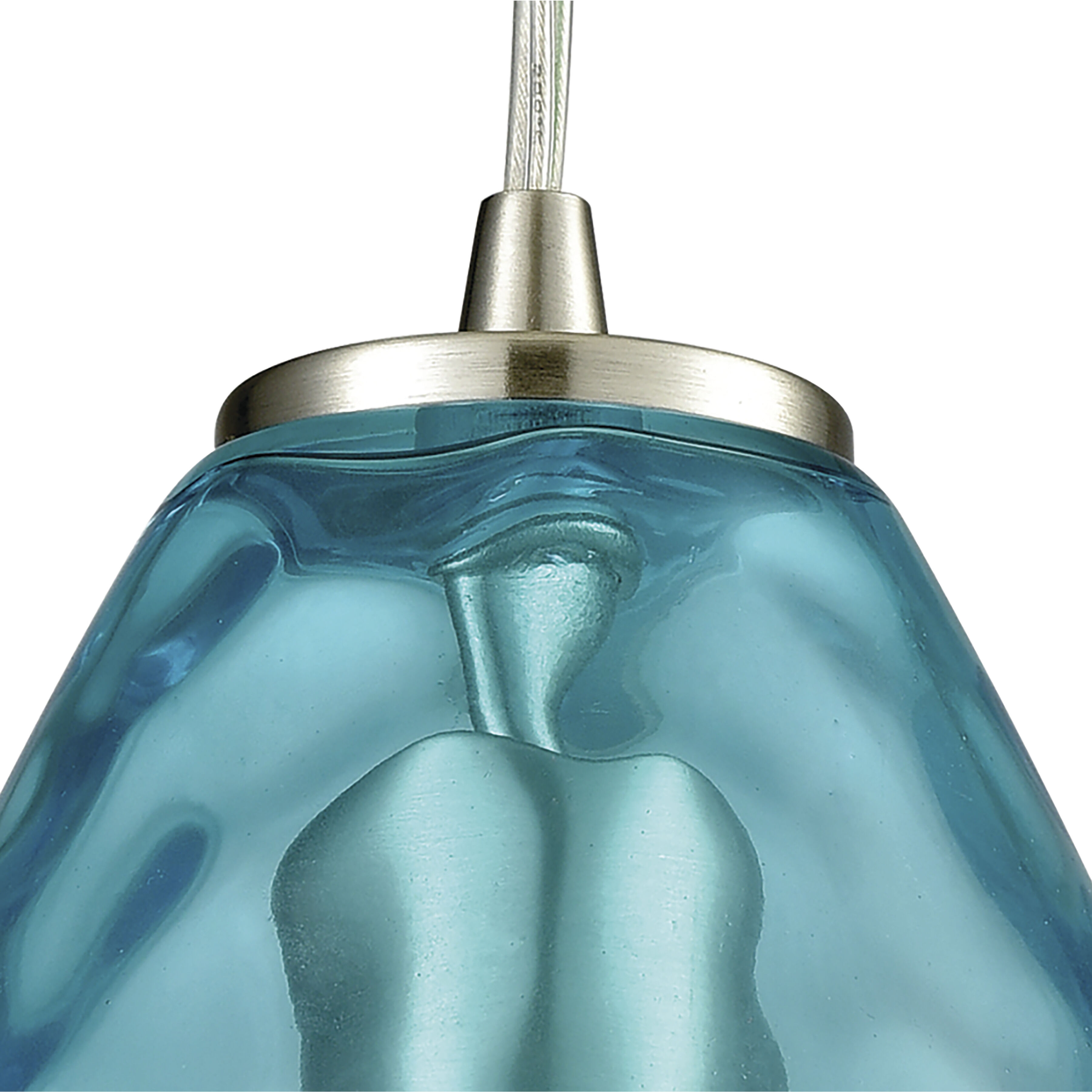 Lagoon 1 Light 6 inch Satin Nickel Pendant Ceiling Light