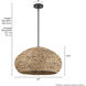 Cambria 3 Light 24 inch Matte Black Pendant Ceiling Light, Extra Large