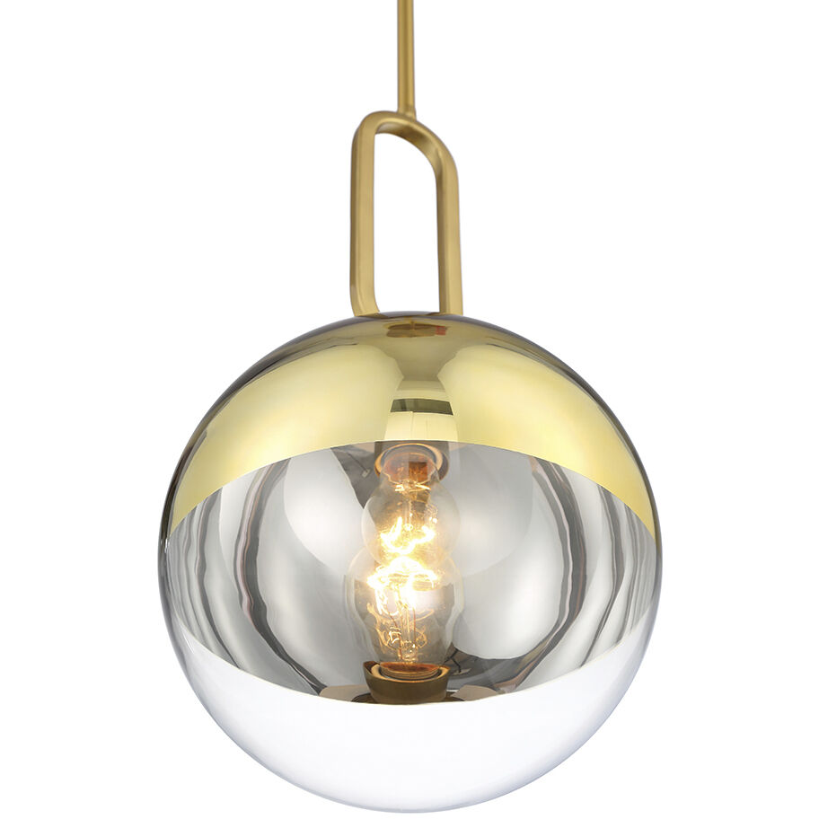 Prospect 1 Light 11.75 inch Gold Pendant Ceiling Light, Large
