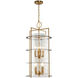 Burford LED 15 inch Brass and Black Chandelier Ceiling Light