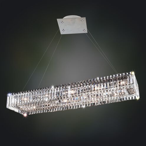 Baguette 12 Light 12 inch Polished Chrome Pendant Ceiling Light in Firenze Clear