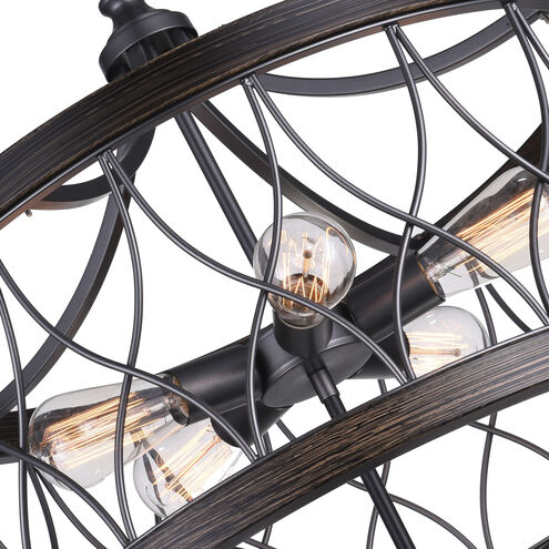 Amazon 5 Light 23 inch Gun Metal Drum Shade Chandelier Ceiling Light