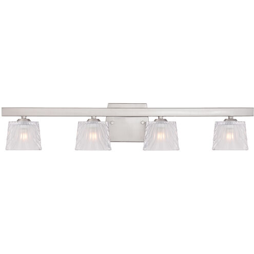 Volare 4 Light 28.25 inch Satin Platinum Bath Bar Wall Light