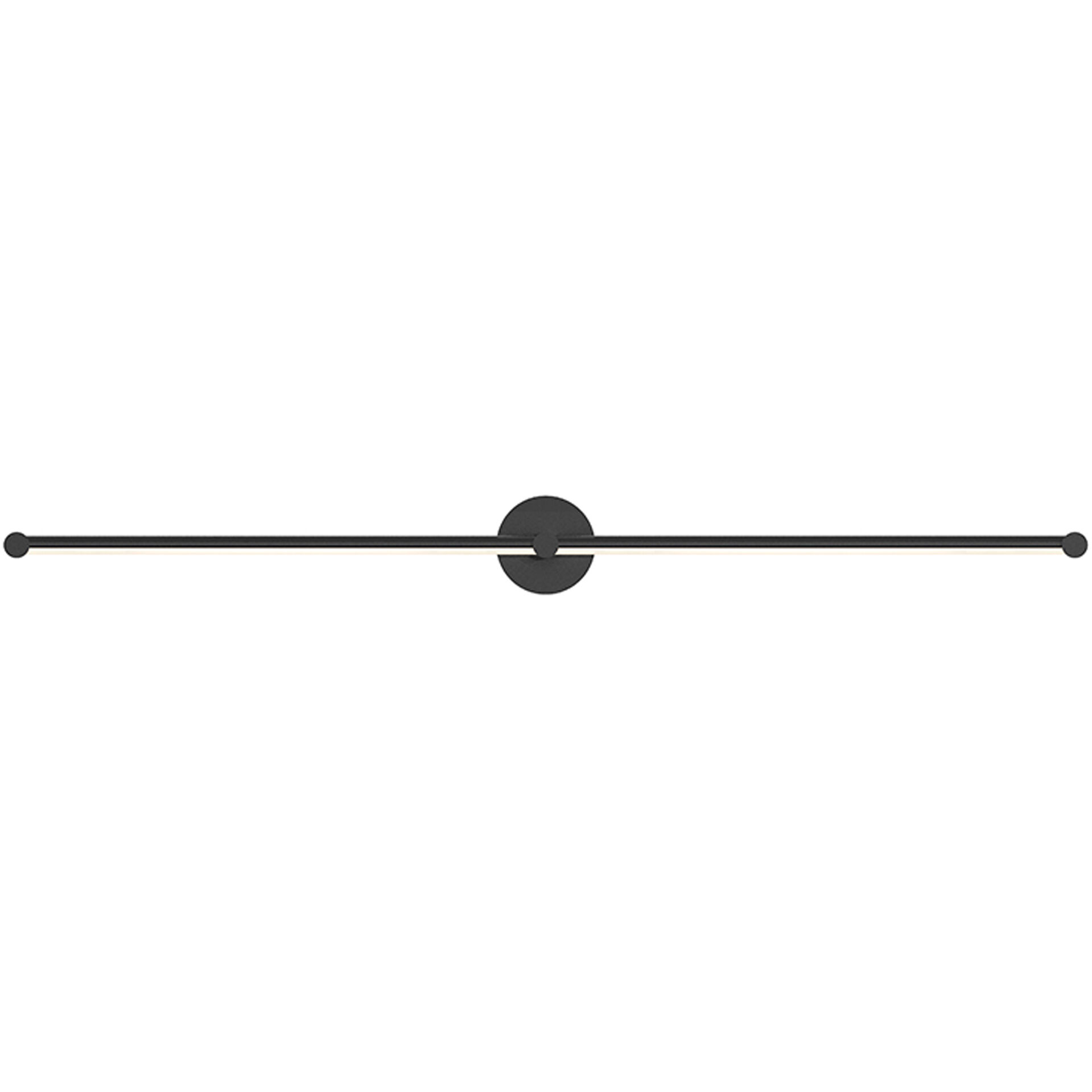 Purolinear 360 LED 49 inch Satin Black ADA Wall Bar Light Wall Light
