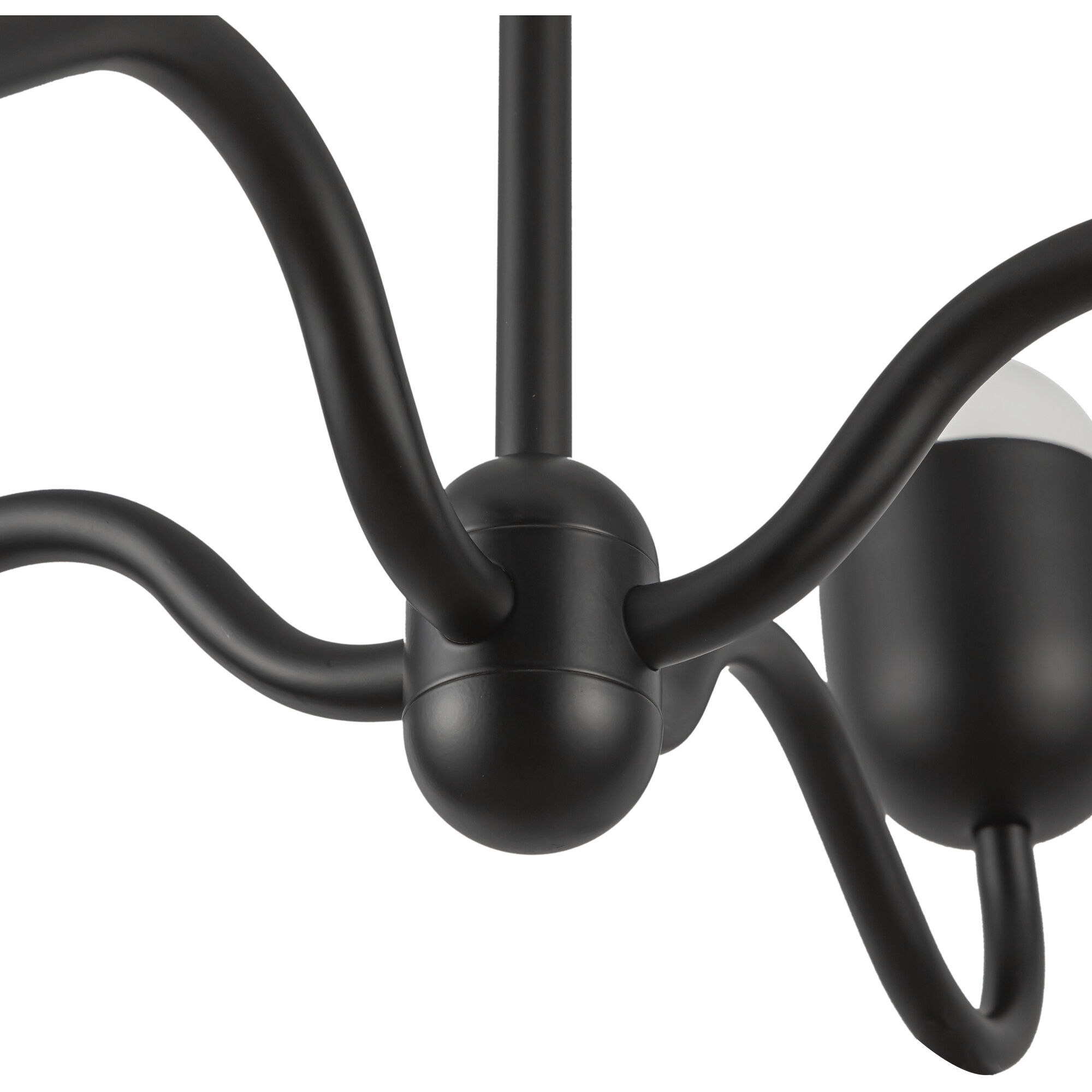 Alora Mood Effie 4 Light 27 inch Matte Black/Opal Glass Chandelier Ceiling Light