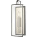 Gianni Sconce Wall Light in Dark Gray/Satin Nickel